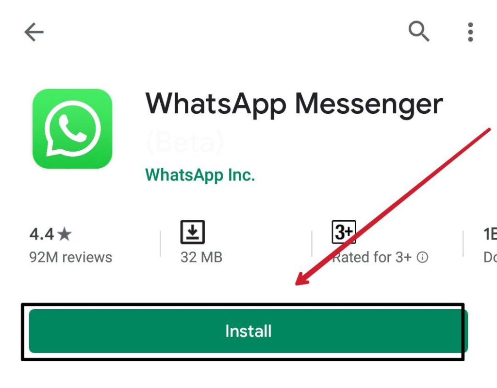 Melakukan Re-Install pada aplikasi WhatsApp