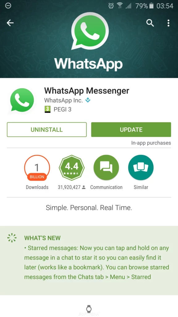 Melakukan Update Aplikasi WhatsApp ke Versi Terbaru
