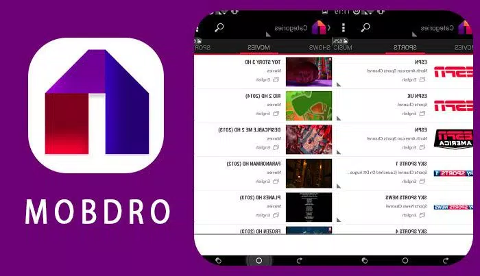 Aplikasi nonton bola gratis di Mobdro