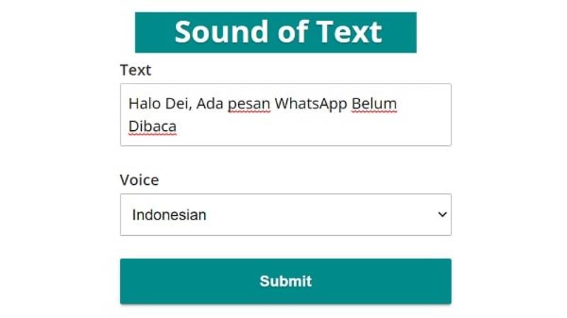 Cara Menggunakan Nada Dering dari Sound of Text WA