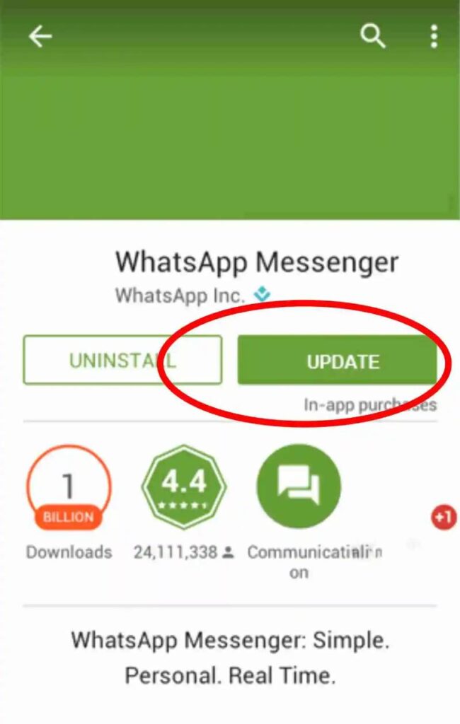 Update aplikasi WhatsApp ke versi terbaru